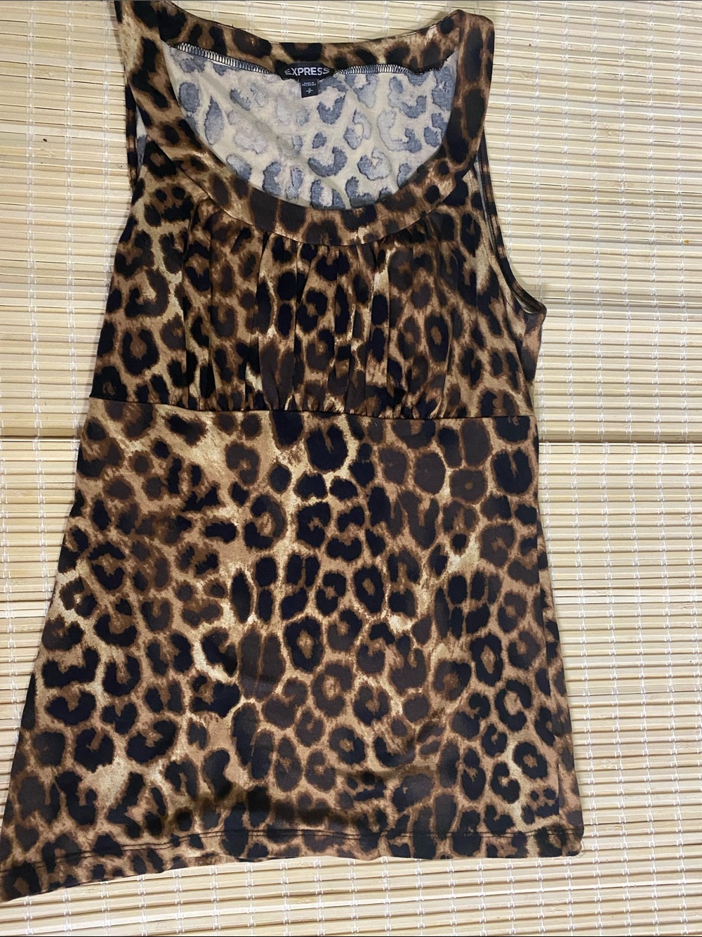 Express Leopard Print Tank Top in Brown and Black